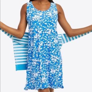 Draper James Mini Floral Ruffle Blue Nightie size S/M